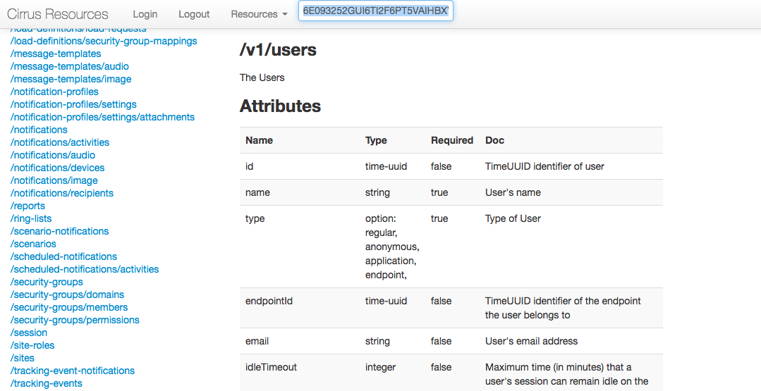 API Explorer Token Text Field